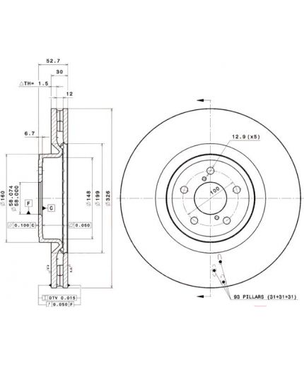 BREMBO Тормозной диск Фото 3