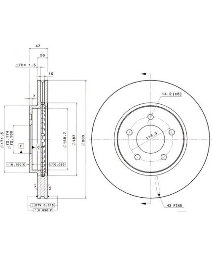 BREMBO Тормозной диск передний Фото 3