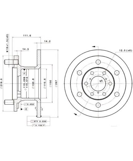 BREMBO Тормозной диск передний Фото 3
