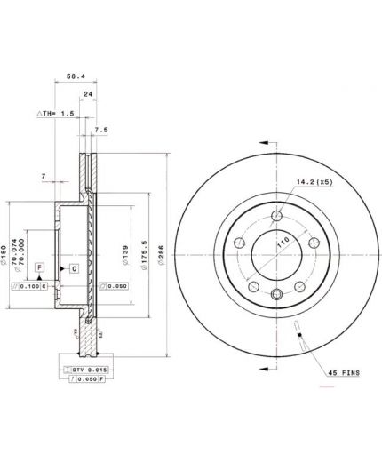 BREMBO Тормозной диск передний Фото 2