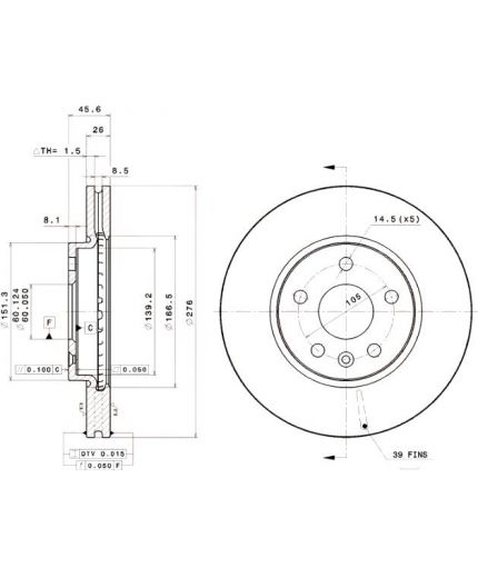 BREMBO Тормозной диск передний Фото 3