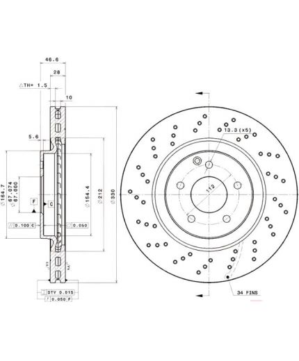 BREMBO Тормозной диск передний с винтами Фото 2