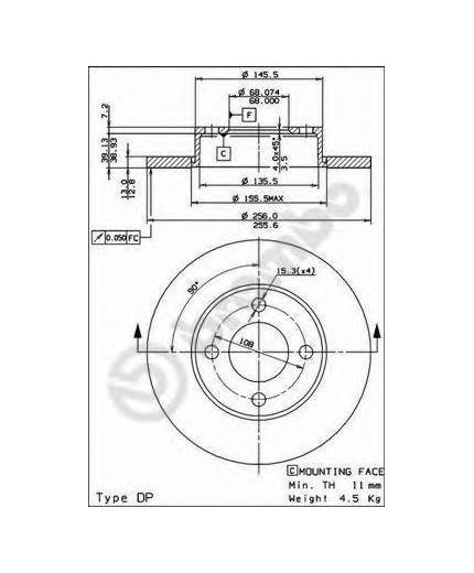 BREMBO Тормозной диск передний Фото 2