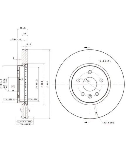 BREMBO Тормозной диск передний Фото 3