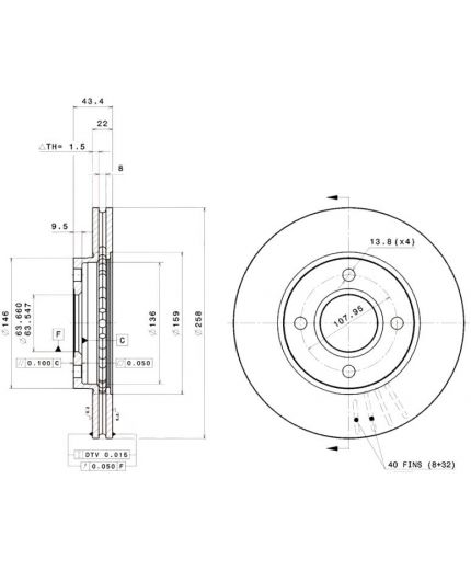 BREMBO Тормозной диск передний Фото 2
