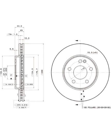BREMBO Тормозной диск Фото 2
