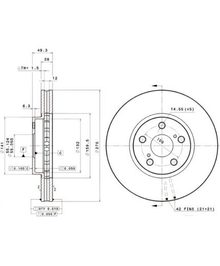 BREMBO Тормозной диск Фото 2