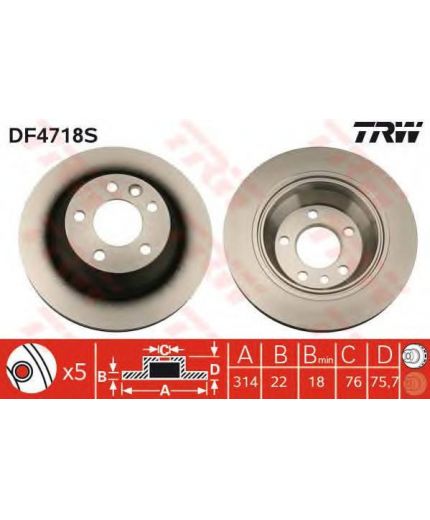 TRW Тормозной диск задний