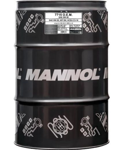 Моторное масло MANNOL 7715 LONGLIFE 504/507 5W-30 SN/CF ESTER 208л Фото 2