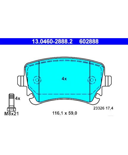 ATE Колодки дисковые задние