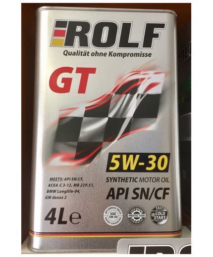 Моторное масло ROLF GT SAE 5W-30, API SN/CF 4л