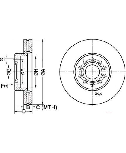 ATE Тормозной диск