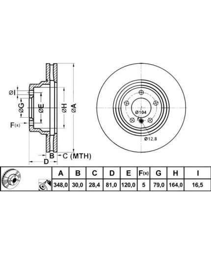 ATE Тормозной диск