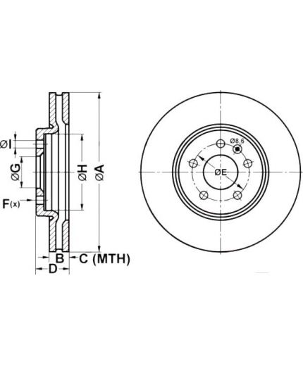ATE Тормозной диск