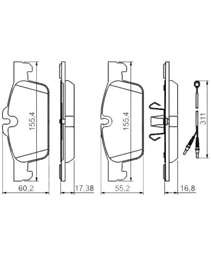 BOSCH Колодки дисковые