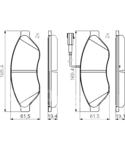 BOSCH Колодки дисковые