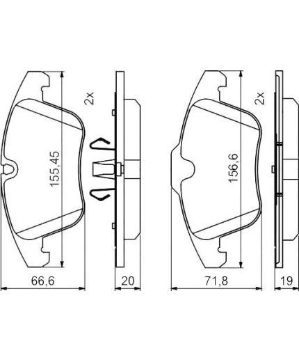 BOSCH Колодки дисковые