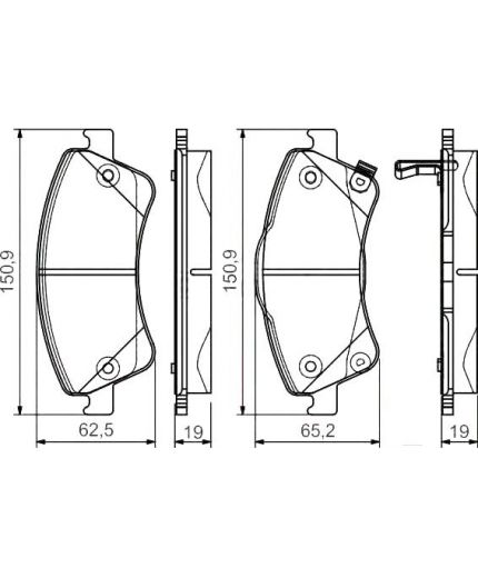 BOSCH Колодки дисковые