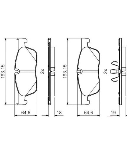 BOSCH Колодки дисковые передние