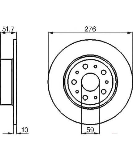 BOSCH Тормозной диск