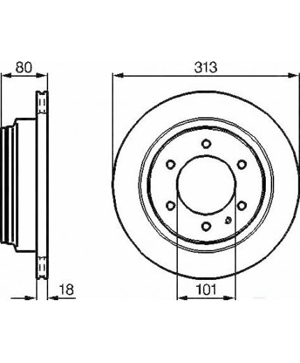 BOSCH Тормозной диск