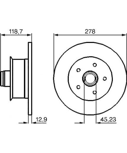 BOSCH Тормозной диск