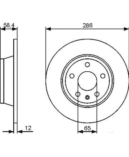 BOSCH Тормозной диск
