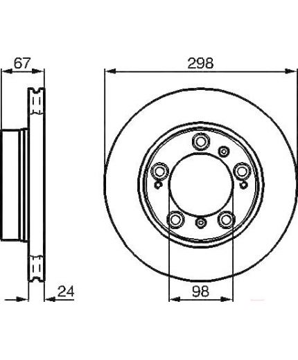 BOSCH Тормозной диск