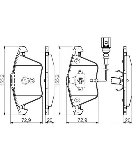 BOSCH Колодки дисковые