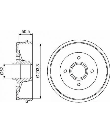 BOSCH Тормозной барабан
