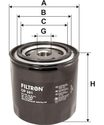 FILTRON Фильтр масляный