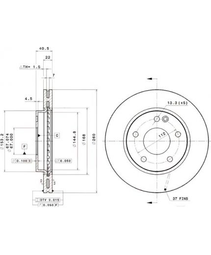 BREMBO Тормозной диск Фото 2