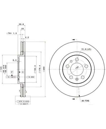 BREMBO Тормозной диск Фото 2