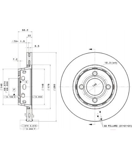 BREMBO Тормозной диск Фото 2