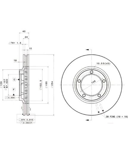 BREMBO Тормозной диск Фото 2