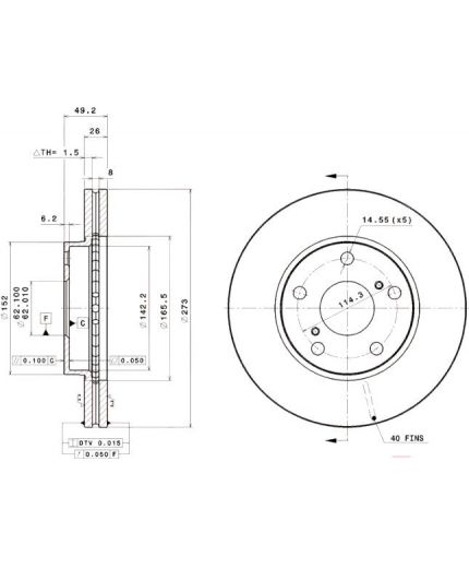 BREMBO Тормозной диск Фото 3