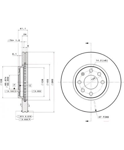BREMBO Тормозной диск Фото 2