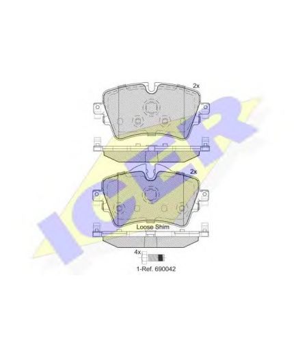 ICER Колодки дисковые