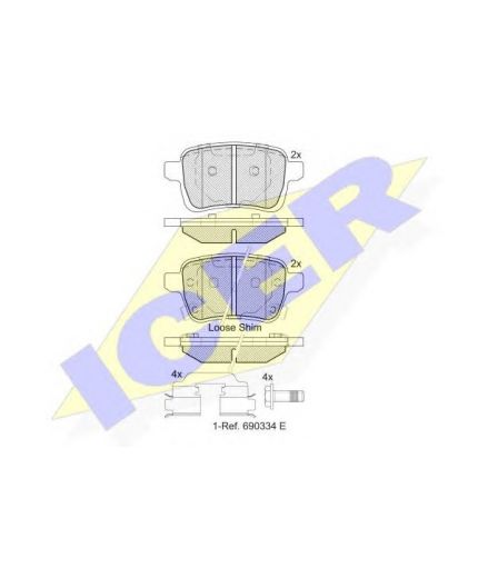 ICER Колодки дисковые
