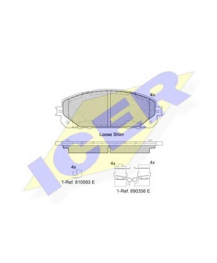 ICER Колодки дисковые