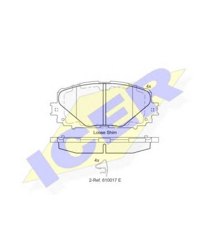 ICER Колодки дисковые