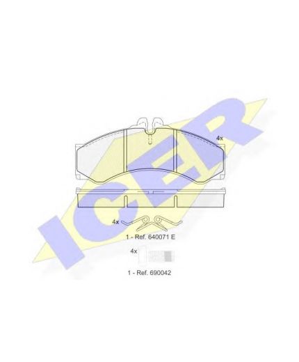 ICER Колодки дисковые передние