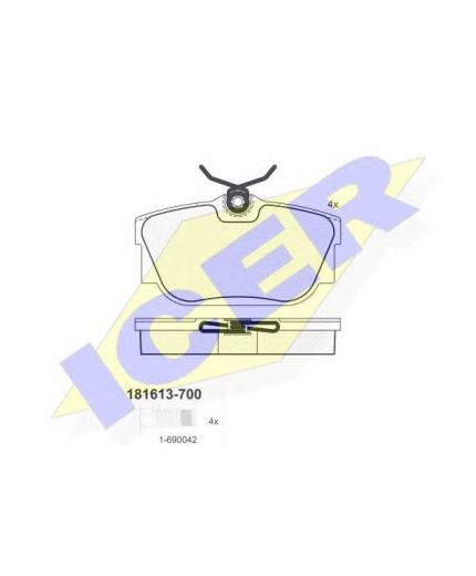 ICER Колодки дисковые задние Фото 2