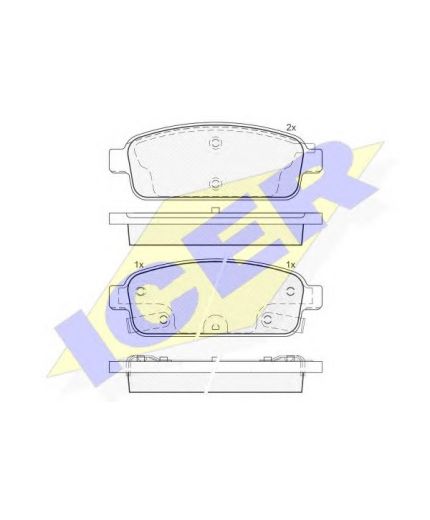 ICER Колодки дисковые задние
