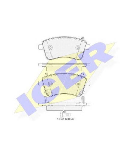 ICER Колодки дисковые