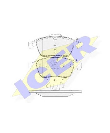 ICER Колодки дисковые