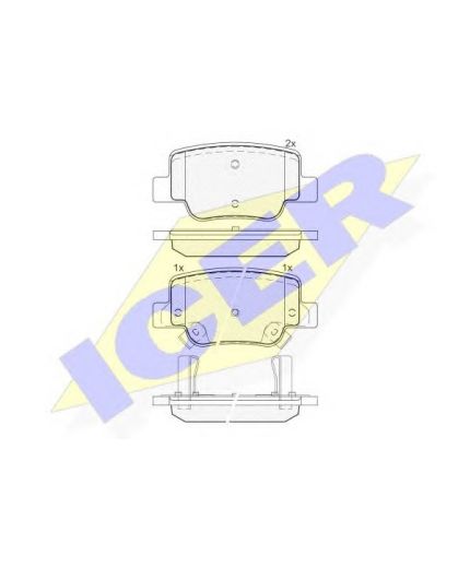 ICER Колодки дисковые задние