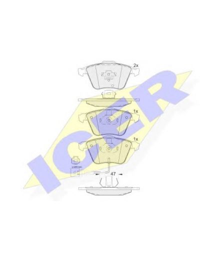 ICER Колодки дисковые