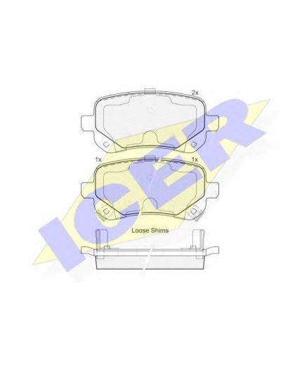 ICER Колодки дисковые задние