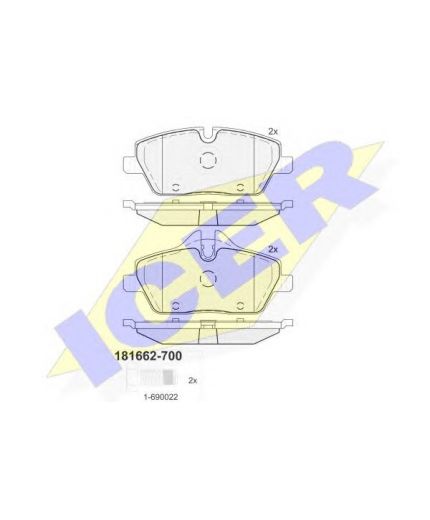 ICER Колодки дисковые